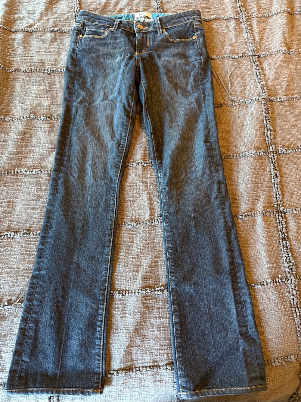 PAIGE Women's Flared Jeans in Dark Blue Wash
